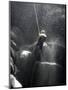 Climber Showered with Water in Cave, Mexico-Michael Brown-Mounted Photographic Print