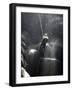 Climber Showered with Water in Cave, Mexico-Michael Brown-Framed Photographic Print