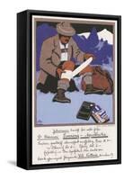 Climber Uses First Aid-Carl Kunst-Framed Stretched Canvas
