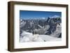 Climbers approaching the Tunnel to the Aiguile du Midi, 3842m, Graian Alps, Chamonix, Haute Savoie,-James Emmerson-Framed Photographic Print