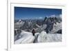 Climbers approaching the Tunnel to the Aiguile du Midi, 3842m, Graian Alps, Chamonix, Haute Savoie,-James Emmerson-Framed Photographic Print