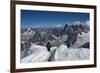 Climbers approaching the Tunnel to the Aiguile du Midi, 3842m, Graian Alps, Chamonix, Haute Savoie,-James Emmerson-Framed Photographic Print