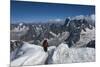 Climbers approaching the Tunnel to the Aiguile du Midi, 3842m, Graian Alps, Chamonix, Haute Savoie,-James Emmerson-Mounted Photographic Print