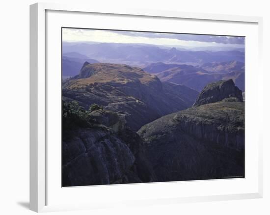 Climbers Checking out Mountain Tops, Madagascar-Michael Brown-Framed Photographic Print