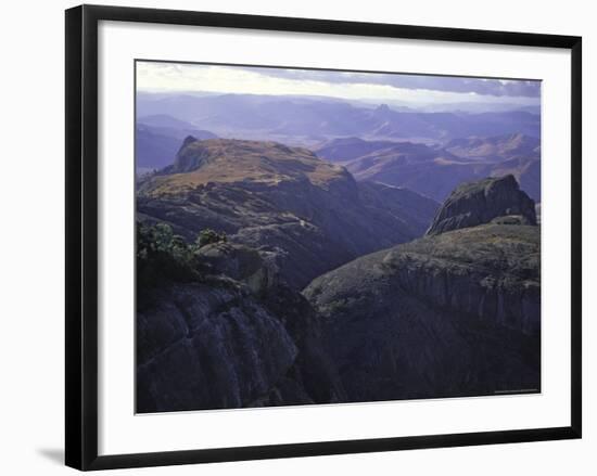 Climbers Checking out Mountain Tops, Madagascar-Michael Brown-Framed Photographic Print