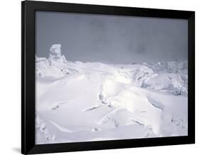Climbers Crossing a Dark and Snowy Khumbu Ice Fall, Nepal-Michael Brown-Framed Photographic Print