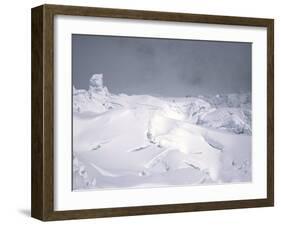 Climbers Crossing a Dark and Snowy Khumbu Ice Fall, Nepal-Michael Brown-Framed Photographic Print