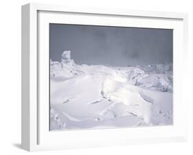 Climbers Crossing a Dark and Snowy Khumbu Ice Fall, Nepal-Michael Brown-Framed Photographic Print