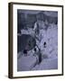 Climbers Crossing Ladder on Everest, Nepal-Michael Brown-Framed Photographic Print