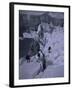 Climbers Crossing Ladder on Everest, Nepal-Michael Brown-Framed Photographic Print