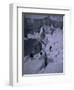 Climbers Crossing Ladder on Everest, Nepal-Michael Brown-Framed Photographic Print