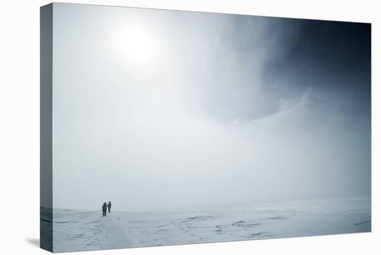 Climbers Emerge from the Clouds En Route to Camp 2 on Vinson Massif, Antarctica-Kent Harvey-Stretched Canvas