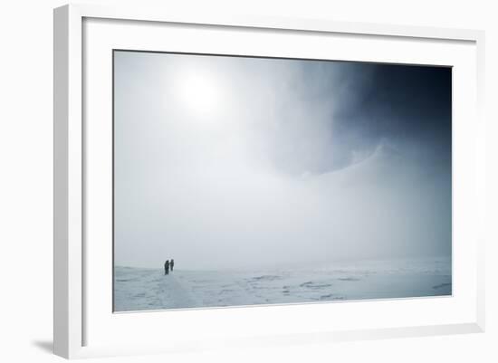 Climbers Emerge from the Clouds En Route to Camp 2 on Vinson Massif, Antarctica-Kent Harvey-Framed Photographic Print