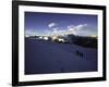 Climbers Follow Footsteps in the Snow, New Zealand-Michael Brown-Framed Photographic Print