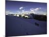Climbers Follow Footsteps in the Snow, New Zealand-Michael Brown-Mounted Photographic Print