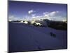 Climbers Follow Footsteps in the Snow, New Zealand-Michael Brown-Mounted Photographic Print