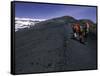 Climbers Heading up a Rocky Trail, Kilimanjaro-Michael Brown-Framed Stretched Canvas