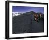Climbers Heading up a Rocky Trail, Kilimanjaro-Michael Brown-Framed Premium Photographic Print