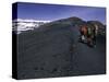 Climbers Heading up a Rocky Trail, Kilimanjaro-Michael Brown-Stretched Canvas