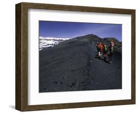 Climbers Heading up a Rocky Trail, Kilimanjaro-Michael Brown-Framed Photographic Print