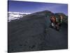 Climbers Heading up a Rocky Trail, Kilimanjaro-Michael Brown-Stretched Canvas