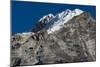 Climbers make their way to summit of Lobuche, 6119m peak in Khumbu (Everest), Nepal, Himalayas-Alex Treadway-Mounted Premium Photographic Print