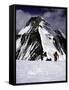 Climbers Nesr the High Camp at the North Col of Everest-Michael Brown-Framed Stretched Canvas