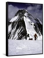 Climbers Nesr the High Camp at the North Col of Everest-Michael Brown-Framed Stretched Canvas