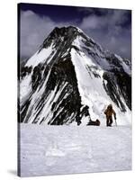 Climbers Nesr the High Camp at the North Col of Everest-Michael Brown-Stretched Canvas