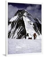 Climbers Nesr the High Camp at the North Col of Everest-Michael Brown-Framed Premium Photographic Print