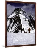 Climbers Nesr the High Camp at the North Col of Everest-Michael Brown-Framed Premium Photographic Print