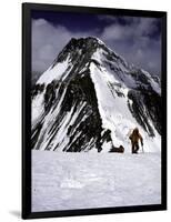 Climbers Nesr the High Camp at the North Col of Everest-Michael Brown-Framed Premium Photographic Print