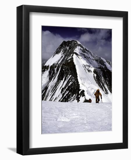 Climbers Nesr the High Camp at the North Col of Everest-Michael Brown-Framed Photographic Print