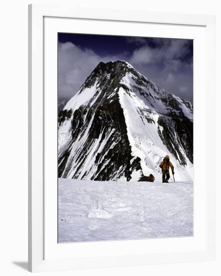 Climbers Nesr the High Camp at the North Col of Everest-Michael Brown-Framed Photographic Print