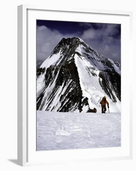 Climbers Nesr the High Camp at the North Col of Everest-Michael Brown-Framed Photographic Print