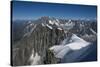 Climbers on a snowfield approaching the Aiguile du Midi, 3842m, Graian Alps, Chamonix, Haute Savoie-James Emmerson-Stretched Canvas