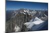 Climbers on a snowfield approaching the Aiguile du Midi, 3842m, Graian Alps, Chamonix, Haute Savoie-James Emmerson-Mounted Photographic Print