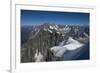 Climbers on a snowfield approaching the Aiguile du Midi, 3842m, Graian Alps, Chamonix, Haute Savoie-James Emmerson-Framed Photographic Print