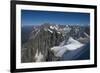 Climbers on a snowfield approaching the Aiguile du Midi, 3842m, Graian Alps, Chamonix, Haute Savoie-James Emmerson-Framed Photographic Print