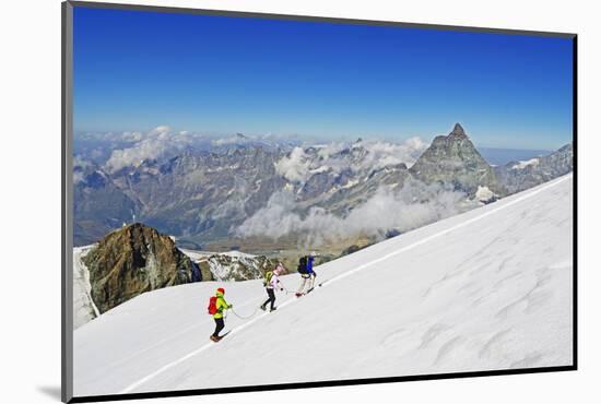 Climbers on Breithorn Mountain-Christian Kober-Mounted Photographic Print