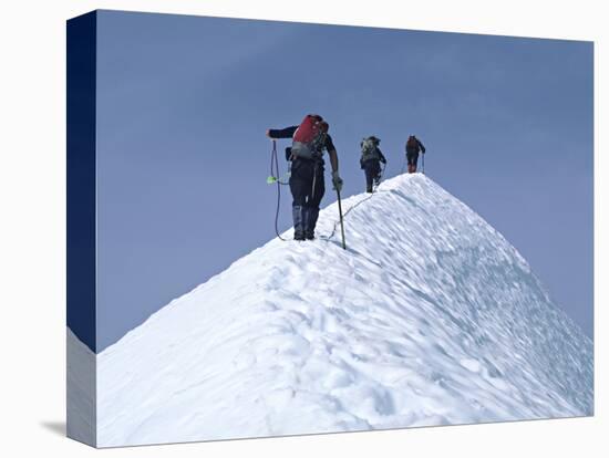 Climbers on Eldorado Peak, North Cascades National Park, Washington, USA-Charles Sleicher-Stretched Canvas