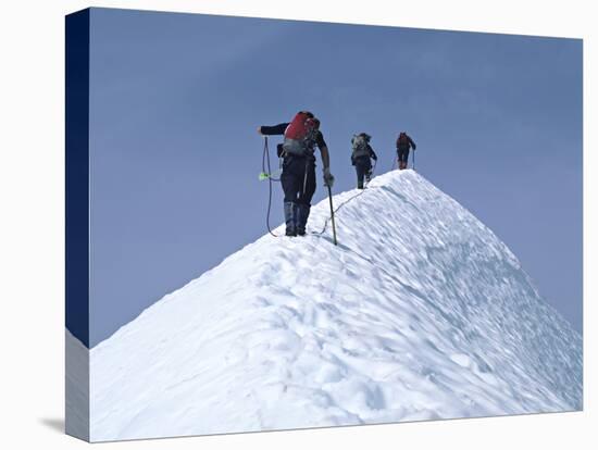 Climbers on Eldorado Peak, North Cascades National Park, Washington, USA-Charles Sleicher-Stretched Canvas