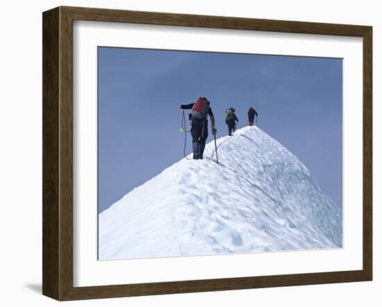 Climbers on Eldorado Peak, North Cascades National Park, Washington, USA-Charles Sleicher-Framed Photographic Print