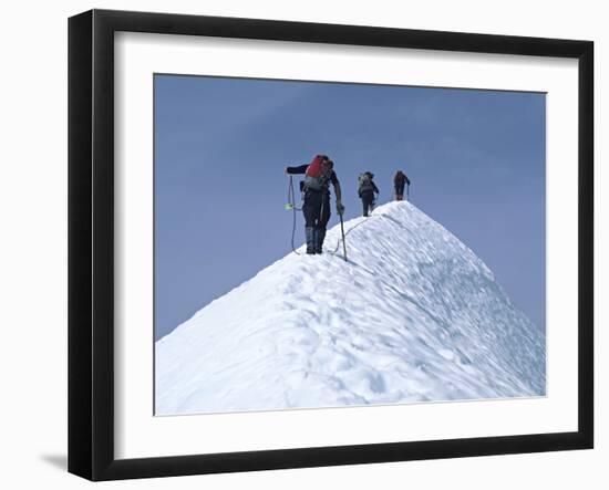 Climbers on Eldorado Peak, North Cascades National Park, Washington, USA-Charles Sleicher-Framed Photographic Print