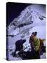 Climbers on Everest, Nepal-Michael Brown-Stretched Canvas