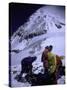 Climbers on Everest, Nepal-Michael Brown-Stretched Canvas