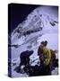 Climbers on Everest, Nepal-Michael Brown-Stretched Canvas