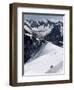 Climbers on Mont Blanc, Aiguille Du Midi, Mont Blanc Massif, Haute Savoie, French Alps, France, Eur-Angelo Cavalli-Framed Photographic Print