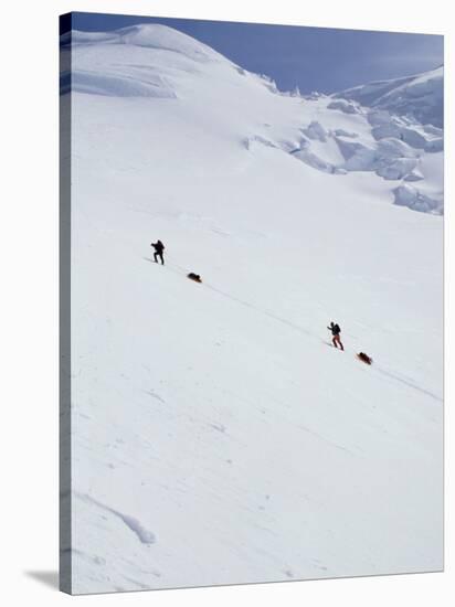 Climbers on Mount Mckinley, Alaska, USA-John Warburton-lee-Stretched Canvas