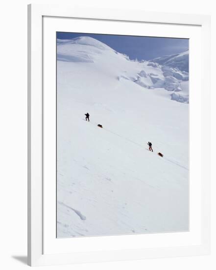 Climbers on Mount Mckinley, Alaska, USA-John Warburton-lee-Framed Photographic Print